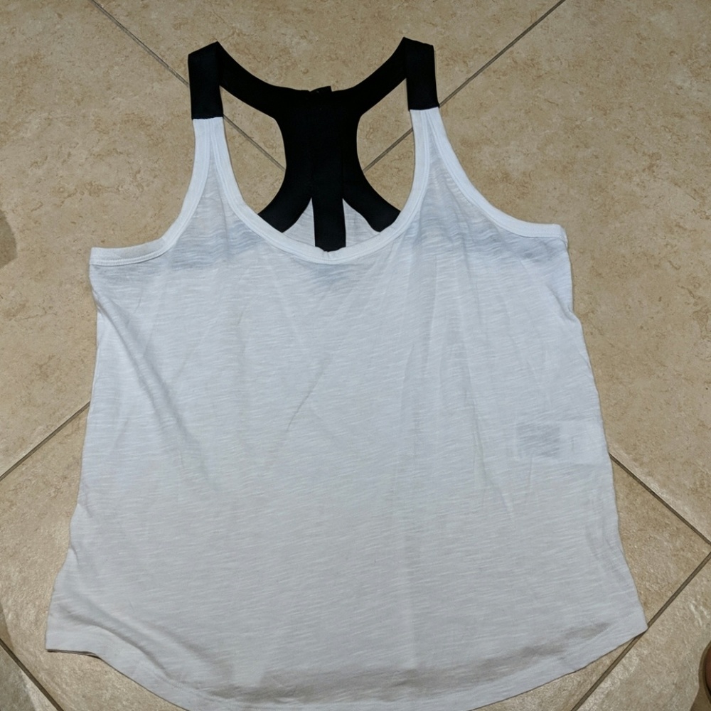Racerback with Zipper Tank Banana Republic L